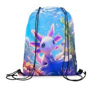 Sac À Dos Salamander Axolotl for Sealife Sac De Sport Réglable Gym Sack Pliable Sacs À Cordon pour École Camping Swimming 36X42CM
