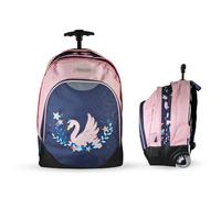 Sac À Dos Scolaire À Roulettes 2 Compartiments Phileas Cygne - 45 Cm Bleu M