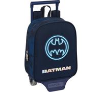 Safta BATMAN LEGENDARY - Sac à dos de crèche avec chariot, idéal pour les enfants de différents âges, confortable et polyvalent, qualité et résistance, 22 x 10 x 27 cm, couleur bleu marine, bleu