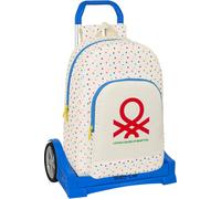 Sac à dos scolaire à roulettes Benetton Topitos (30 x 46 x 14 cm)
