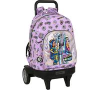 Sac à dos scolaire à roulettes Monster High Best boos Lila 33 X 45 X 22 cm