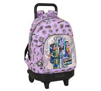 Sac à dos scolaire à roulettes Monster High Best boos Lila 33 X 45 X 22 cm