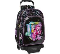 Sac à dos scolaire à roulettes Monster High Noir 33 x 42 x 14 cm