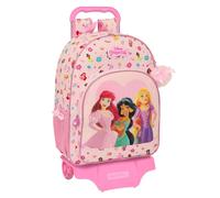 Sac à dos scolaire à roulettes Princesses Disney Summer adventures Rose 33 x 42 x 14 cm