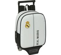 Sac à dos scolaire à roulettes Real Madrid C.F. Blanc Gris 22 x 27 x 10 cm