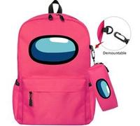Sac à dos scolaire Among Us avec trousse à crayons 45*22*40cm - Rose