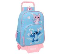 Safta Stitch Happy Wheeled Backpack Bleu
