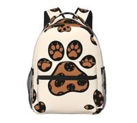 Sac à Dos Scolaire avec compartiment Sac à Dos pour Enfants Os pour chien Paw Pri Unisex Cartable Scolaire pour Outdoor Garçons Fille 29X40cm