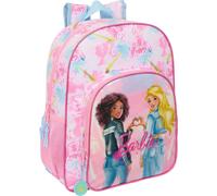 Sac à dos scolaire Barbie Painterly Rose Bleu ciel 32 x 38 x 12 cm