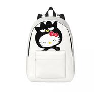 Sac à dos scolaire Cool Penguin Hello Kitty grande capacité bonne qualité Sanrio BADTZ-MARU pour hommes femmes sac cadeau de rentrée scolaire Noir