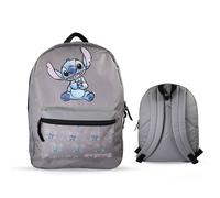Sac À Dos Scolaire Disney Stitch Gris M