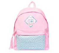 Sac à Dos Scolaire en Polyester Collection Pastel 2 Compartiment Léger Amelie Rose Rose