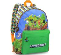 Sac à dos scolaire enfant 41 × 31 × 18 cm pour Minecraft Fan - idéal CP-CM2 - style cartable léger et résistant, bretelles rembourrées, poches pratiques, porte-bouteille - Idée Cadeau Garçon