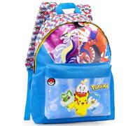 Sac à dos scolaire enfant 41 × 31 × 18 cm pour Pokemon Fan - idéal CP-CM2 - style cartable léger et résistant, bretelles rembourrées, poches pratiques, porte-bouteille - Idée Cadeau Garçon