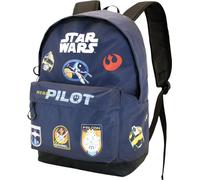Sac à dos scolaire et de travail Star Wars Dark Blue Pilot, Capacious 43x30x18 cm