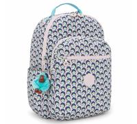 Kipling Seoul Grand Sac à Dos, Geo Shell (Bleu)