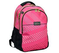 Sac À Dos Scolaire Fille Motif À Pois En Nylon/polyester Hallmark Blanc / Rose / Gris TU