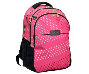 Sac À Dos Scolaire Fille Motif À Pois En Nylon/polyester Hallmark Blanc / Rose / Gris TU