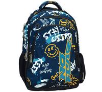Sac À Dos Scolaire Garçon Emoji Graffiti No Fear 43 Cm Bleu / Blanc TU