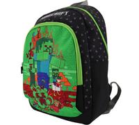 Sac À Dos Scolaire Garçon Imprimé Creeper Qualité Supérieure Minecraft Noir / Vert TU