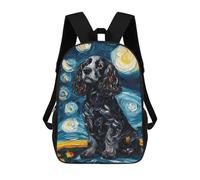 Sac À Dos Scolaire Imprimé En 3D 17inch Sac À Dos Pour Enfants Starry Night Cocker Spaniel Art Print -4 Sacs À Livres Grande Capacité Sacs D'école Et De Voyage Pour Enfants/étudiants/adultes