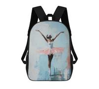 Sac À Dos Scolaire Imprimé En 3D Pour Enfants Ballet Dancer in Pink Tutu Serene Elegance Ballerinas Reflection Sacs À Livres, Sacs De Voyage Scolaires Grande Capacité Pour Enfants/étudiants/adultes 1