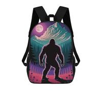 Sac À Dos Scolaire Imprimé En 3D Pour Enfants Bigfoot in The Mountains at Night Sac À Dos Scolaire Pour Enfants, Sac De Voyage, Sac À Livres Tendance, Grand Sac À Dos De Grande Capacité 17inch