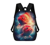 Sac À Dos Scolaire Imprimé En 3D Pour Enfants Pisces Zodiac Sign with Two Fish Sac À Dos Scolaire Pour Enfants, Sac De Voyage, Sac À Livres Tendance, Grand Sac À Dos De Grande Capacité 17inch