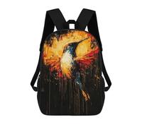 Sac À Dos Scolaire Imprimé En 3D Pour Enfants Radiant Flight Contemporary Expressionist Hummingbird Sac À Dos Scolaire Pour Enfants, Sac De Voyage, Sac À Livres Tendance, Grand Sac À Dos De Grande Cap