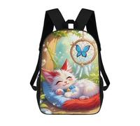 Sac À Dos Scolaire Imprimé En 3D Pour Enfants Sleeping Kitten with Dreamcatcher Sac À Dos Scolaire Pour Enfants, Sac De Voyage, Sac À Livres Tendance, Grand Sac À Dos De Grande Capacité 17inch