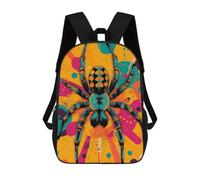Sac À Dos Scolaire Imprimé En 3D Pour Enfants Vibrant Spider Illustration Arachnids in A Bold Pop Art Style Colorful Spider Art, Grande Capacité, Idéal Pour Les Voyages, Tendance Et Décontracté 17in
