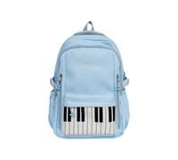 Sac à Dos Scolaire Motif Piano et Points Blancs, Sac à Dos Musique pour Étudiant, Sac Multicompartment Anti-Éclaboussures, Sac pour Amateurs de Musique