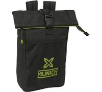 MUNICH BEAT - Sac à dos avec rabat pour ordinateur portable de 15,6", idéal pour différents âges, confortable et polyvalent, qualité et résistance, 28 x 13 x 42 cm, couleur noire, Noir, Estándar,