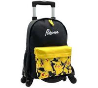 Toybags Pikachu Pokemon Adaptable American Double Backpack With Trolley 42x31x13.5 Cm Noir
