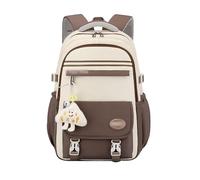 Sac à dos scolaire polyvalent coréen grande capacité lycéens collégiens unisexe usage quotidien élégant robuste imperméable léger compartiments ordinateur portable rangement pratique (Brown, One Size)