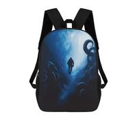 Sac À Dos Scolaire Pour Enfants Thalassophobia Underwater Diver And Tentacles Painting Sac À Dos Scolaire Pour Enfants, Style Décontracté Et Tendance, Imprimé En 3D, Amusant Et Original 17inch