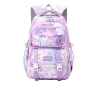 Sac à dos scolaire pour filles Sac à dos grande capacité Convient aux enfants de 8 ans et plus Idéal pour le collège, l'utilisation quotidienne, le travail, les enseignants et les voyages (Violet)