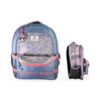 Sac À Dos Scolaire Réversible 2 Compartiments Happy Jean Bleu M