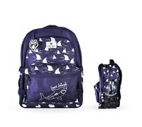 Sac À Dos Scolaire Réversible 2 Compartiments Shark Bleu M