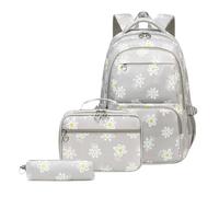 Sac à Dos Scolaire Sac a Dos Ecole Primaire Ados Fille Sac D'école College Ensemble Sac à Dos École Lycee Sac à Dos Lycée Ado Fille Collège Ecolier Sac à Dos pour L'école Sac Écolier Adolescent Gris
