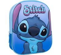Sac à Dos Scolaire Stitch - Fermeture Éclair - 25x31x10 cm - Cartable pour Enfant avec Détails 3D - Bretelles Rembourrées