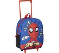 Sac à dos scolaire style trolley Spiderman - Couleur bleue - 25 x 10 x 29 cm - Sac à dos à roulettes fabriqué en polyester - Comprend des chevilles antidérapantes - Produit original conçu en Espagne,