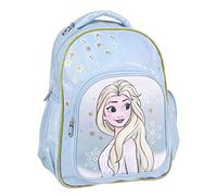 Sac à Dos Scolaire Taille Moyenne Frozen - Bleu - 32x15x42 cm - en Polyester - Poche Latérale, Bretelles Réglables et Plusieurs Compartiments - Produit Original Conçu en Espagne