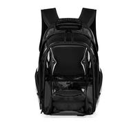 Sac à dos scolaire transparent PVC cool pour concert stade grande capacité étudiante design double fardeau avec bandes rembourrées résistant déperlant usage quotidien campus (Black, One Size)