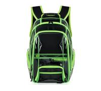 Sac à dos scolaire transparent PVC cool pour concert stade grande capacité étudiante design double fardeau avec bandes rembourrées résistant déperlant usage quotidien campus (Green, One Size)