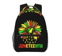 Sac a Dos Scolaire Unisex Sac à Dos Enfant Tournesol, Juneteenth, Mois de l'histoire des Noirs avec compartiment Daypacks pour Ecole Fille Cadeaux 29X40cm