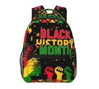 Sac a Dos Scolaire Unisex Sac de Livre d'école Mois de l'histoire des Noirs Léger Cartable Scolaire pour Ecole Outdoor Garçons 29X40cm