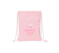 Sac à dos serré par des ficelles Love Rose (26 x 34 x 1 cm)