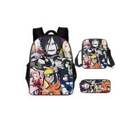 Sac à dos Set de sacs à dos Naruto trois pièces pour lécole modélisé de 2