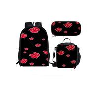 Sac à dos Set de sacs à dos Naruto trois pièces pour lécole modélisé de 4